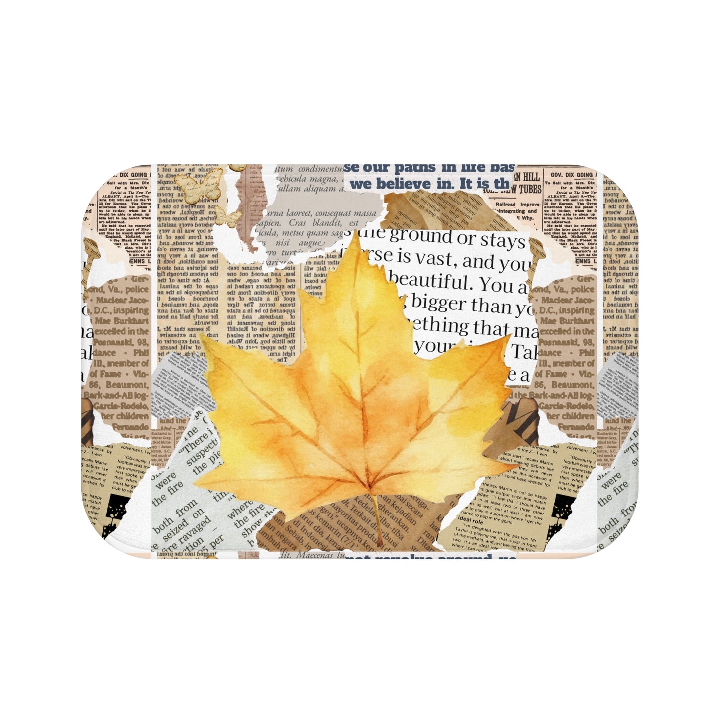 Autumn Leaves Bath Mat, Cozy Bathroom Decor, Fall-Themed Home, Nature Lover Gift, Seasonal Bathroom Accents.