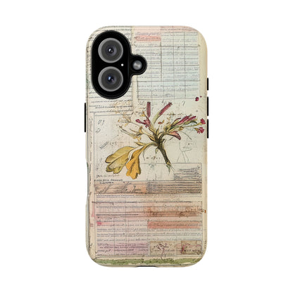 Vintage Botanical Tough Case — Floral Collage Phone Cover