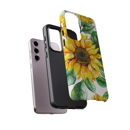 Sunflower Tough Phone Case — Bright Floral Protective Cover