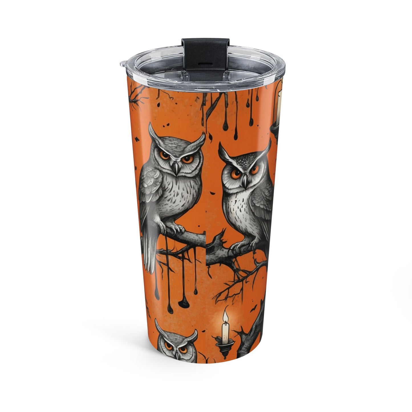 Spooky Owl Tumbler 20oz | Halloween Drinkware, Perfect for Fall, Owl Lovers, Coffee Travel Mug, Gift for Her