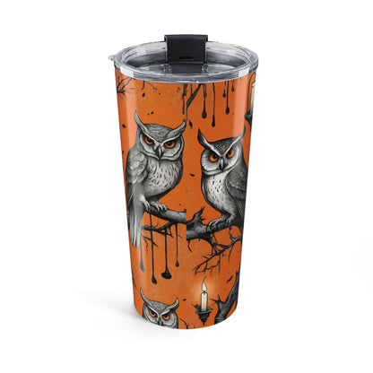 Spooky Owl Tumbler 20oz | Halloween Drinkware, Perfect for Fall, Owl Lovers, Coffee Travel Mug, Gift for Her