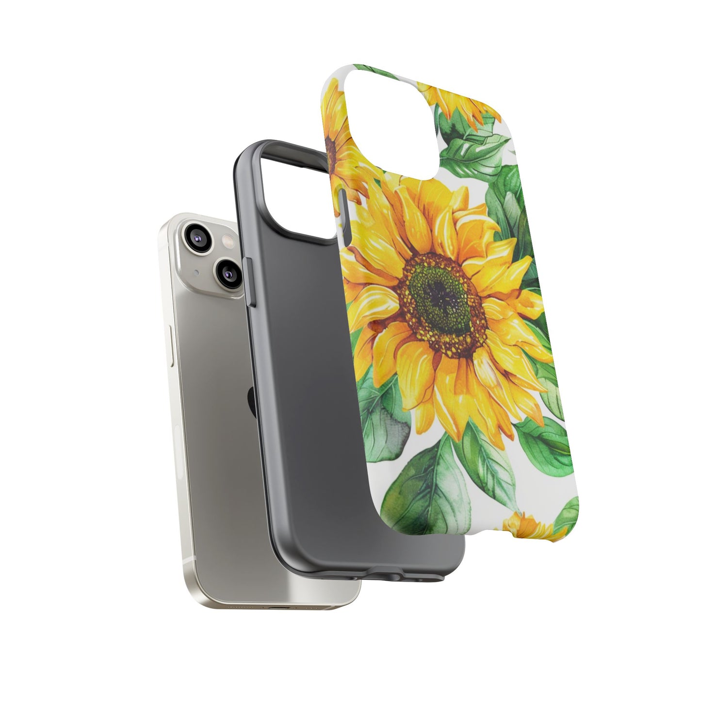 Sunflower Tough Phone Case — Bright Floral Protective Cover
