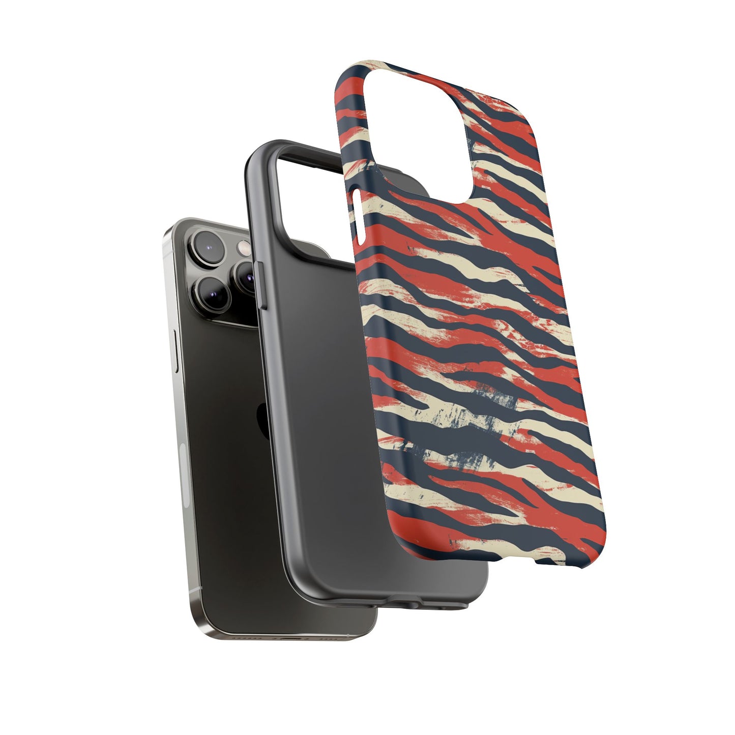Patriotic Red White Blue Zebra Phone Case,Africa Pattern