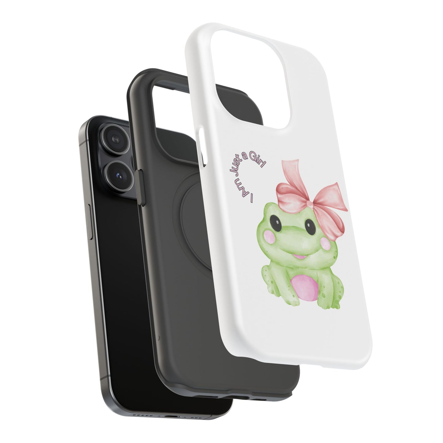 Cute Frog Phone Case, Impact-Resistant Phone Cover, Gift for Her, Fun Girl Accessories, Colorful Tech Protection