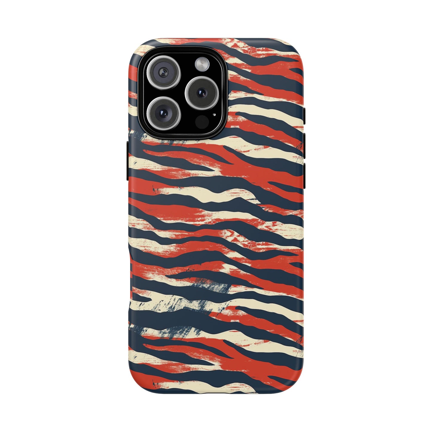 Patriotic Red White Blue Zebra Phone Case,Africa Pattern