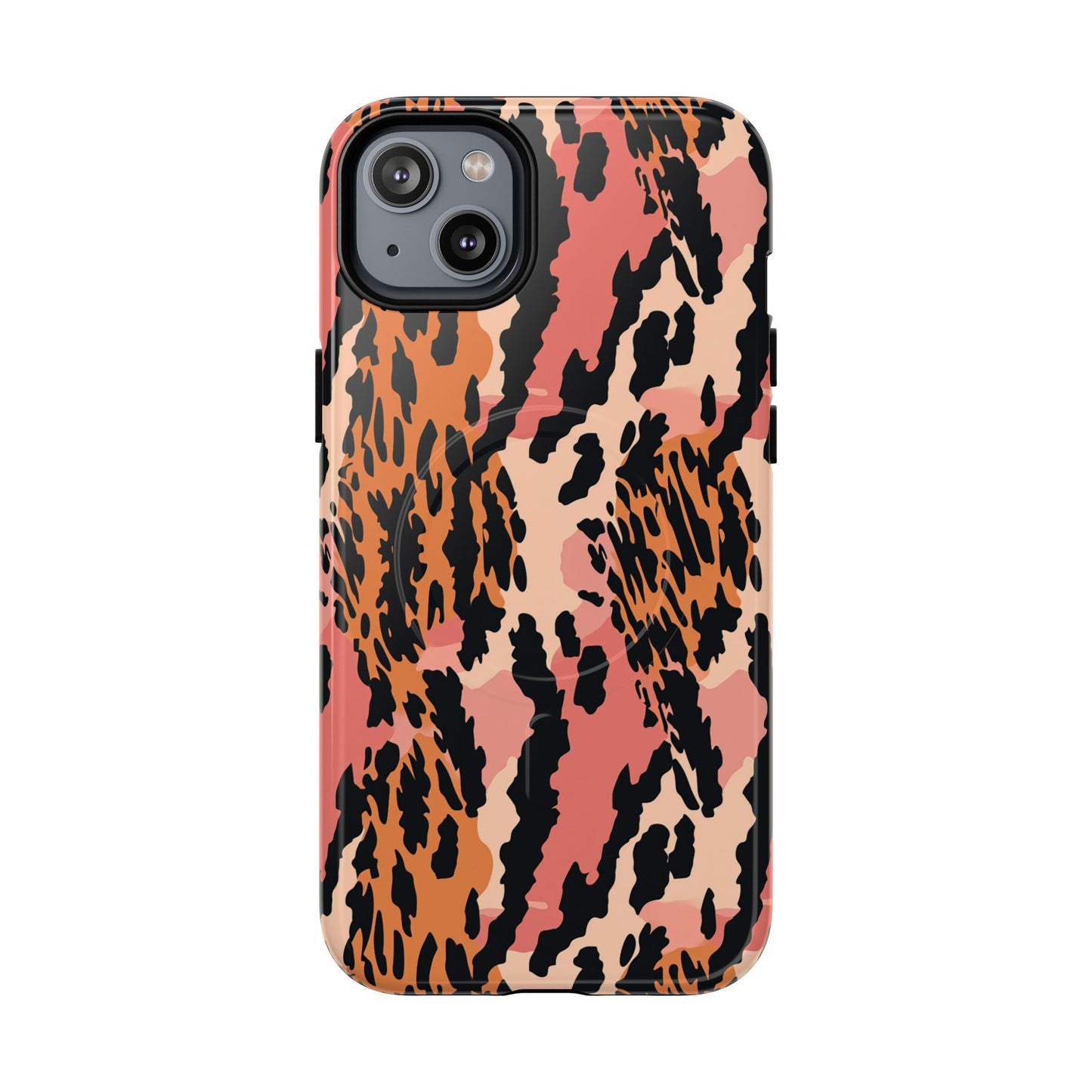 Leopard Print Tough Magnetic Phone Case — Slim Protective iPhone Cover