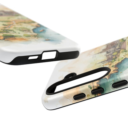 Hard Phone Case — Watercolor Fantasy Map Castle Design