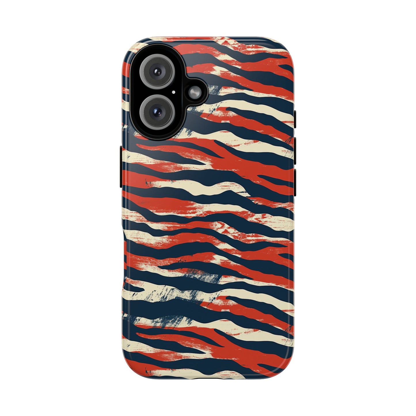 Patriotic Red White Blue Zebra Phone Case,Africa Pattern
