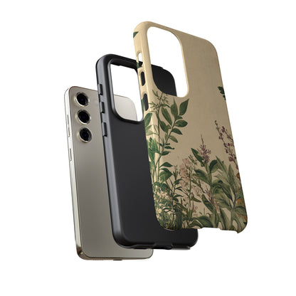 Floral Vintage Tough Case – Botanical Protective Phone Cover,Plants Lovers