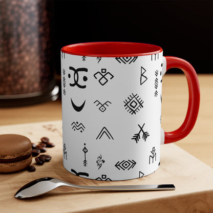 Stylish Accent Mugs for Home Decor, Unique Gift for Friends, Bohemian Coffee Cup, Minimalist Drinkware, Artistic Ceramic Mug