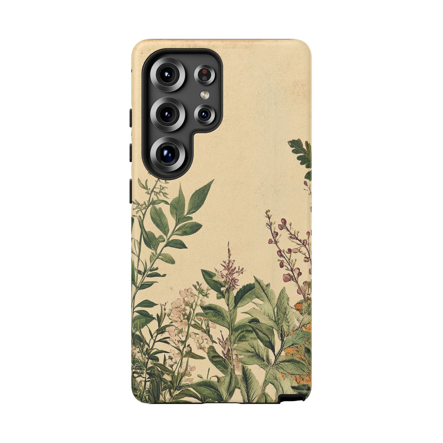 Floral Vintage Tough Case – Botanical Protective Phone Cover,Plants Lovers