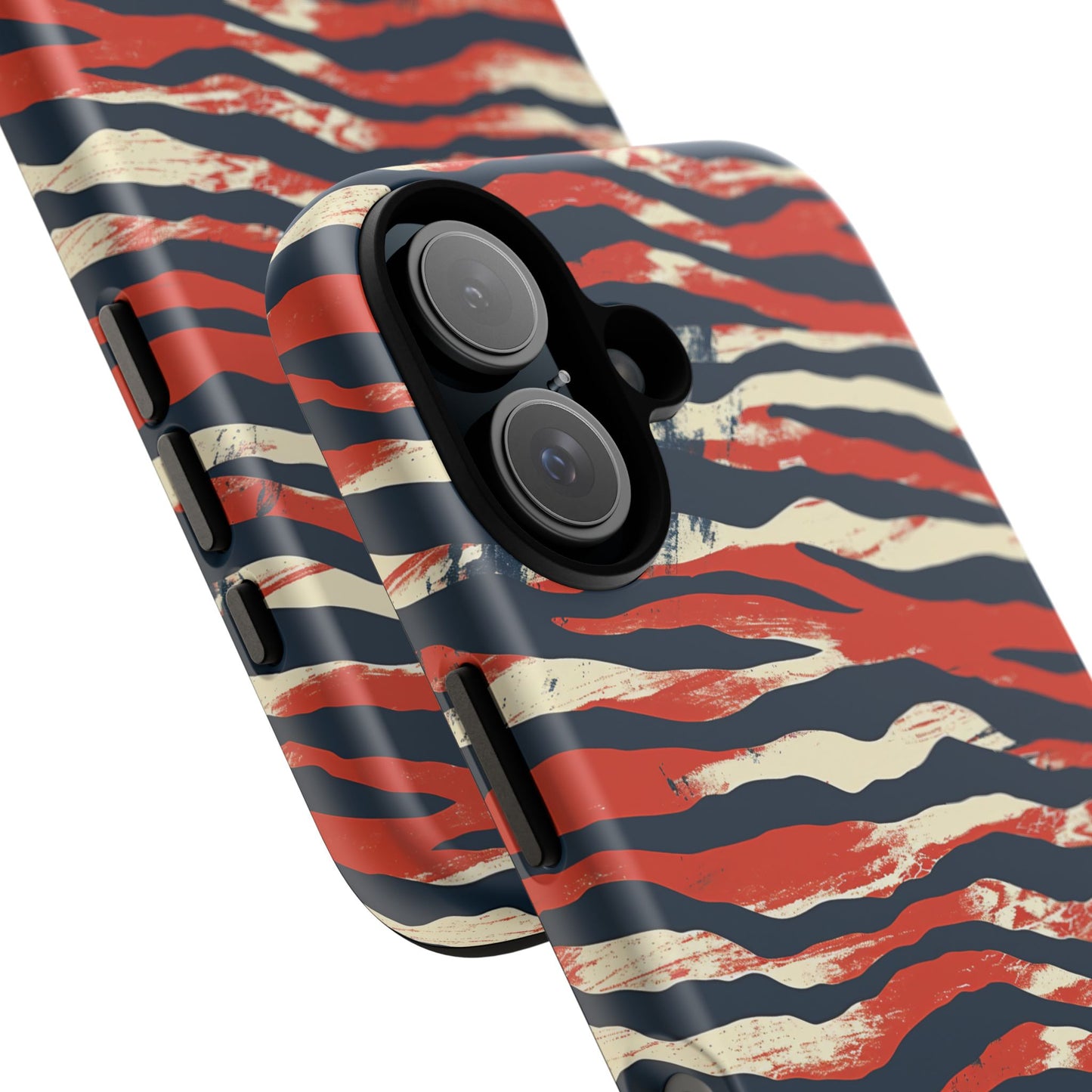 Patriotic Red White Blue Zebra Phone Case,Africa Pattern