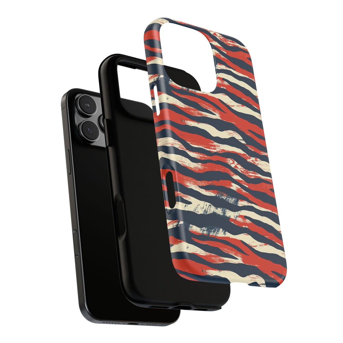 Patriotic Red White Blue Zebra Phone Case,Africa Pattern