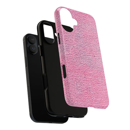 Pink Textured Tough Magnetic Phone Case — Durable Magnetic Snap-On iPhone Cover