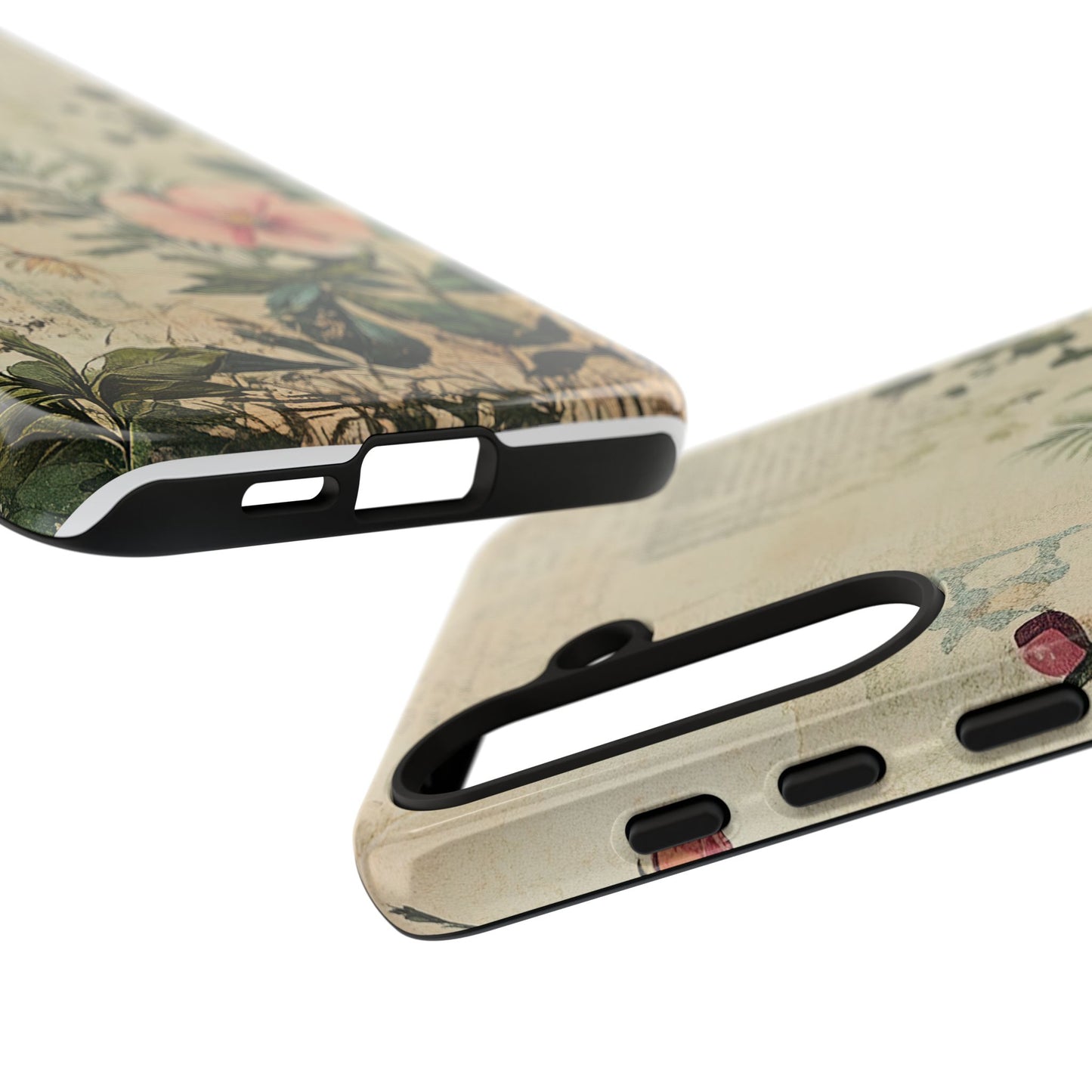 Floral Vintage Tough Case – Botanical Protective Phone Cover,Plants Lovers