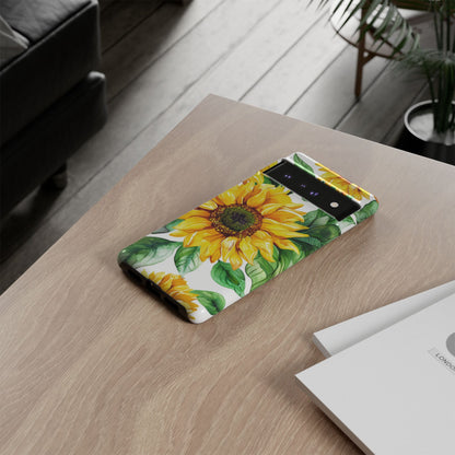 Sunflower Tough Phone Case — Bright Floral Protective Cover