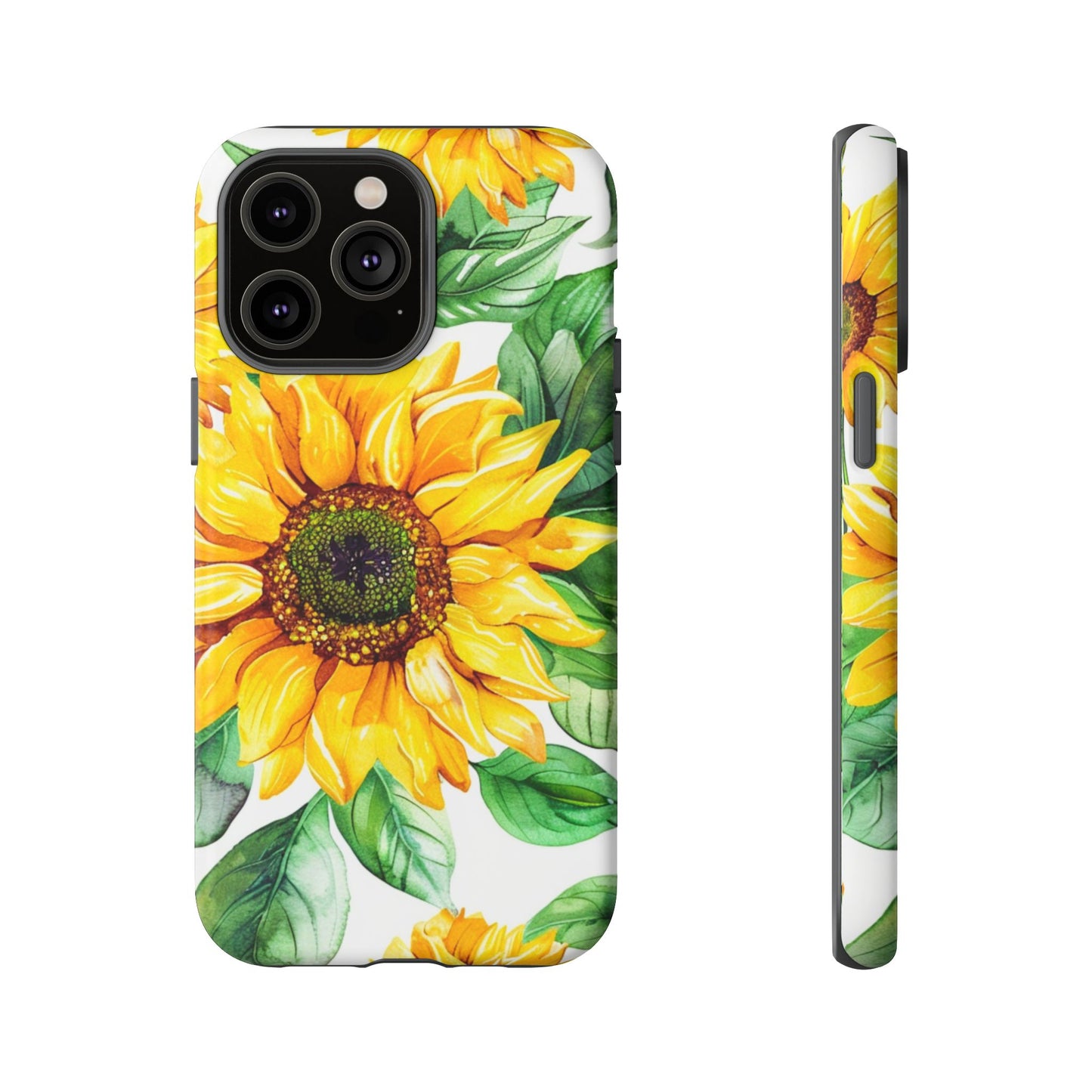 Sunflower Tough Phone Case — Bright Floral Protective Cover