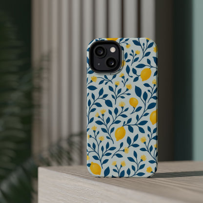 Phone Case — Lemon Branch Magnetic Impact-Resistant Case IPhone Case For Girl,Summer Vibes.