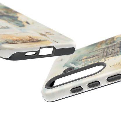 Hard Phone Case — Watercolor Fantasy Map Castle Design