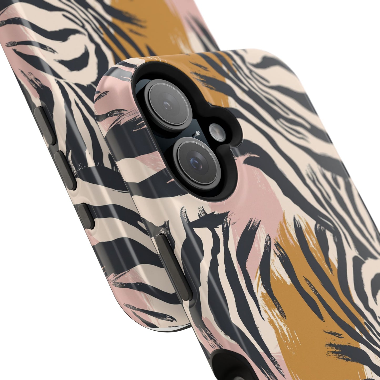 Zebra Brushstroke Magnetic Impact Phone Case,Africa Pattern
