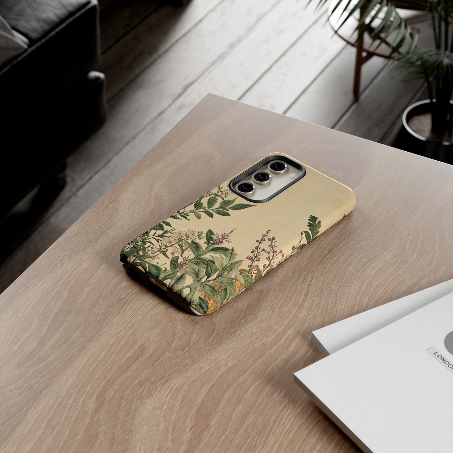 Floral Vintage Tough Case – Botanical Protective Phone Cover,Plants Lovers