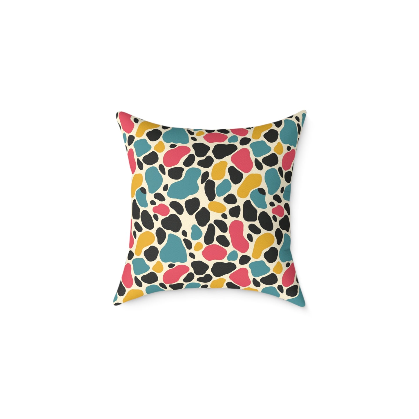 Square Poly Canvas Pillow,Color Pattern