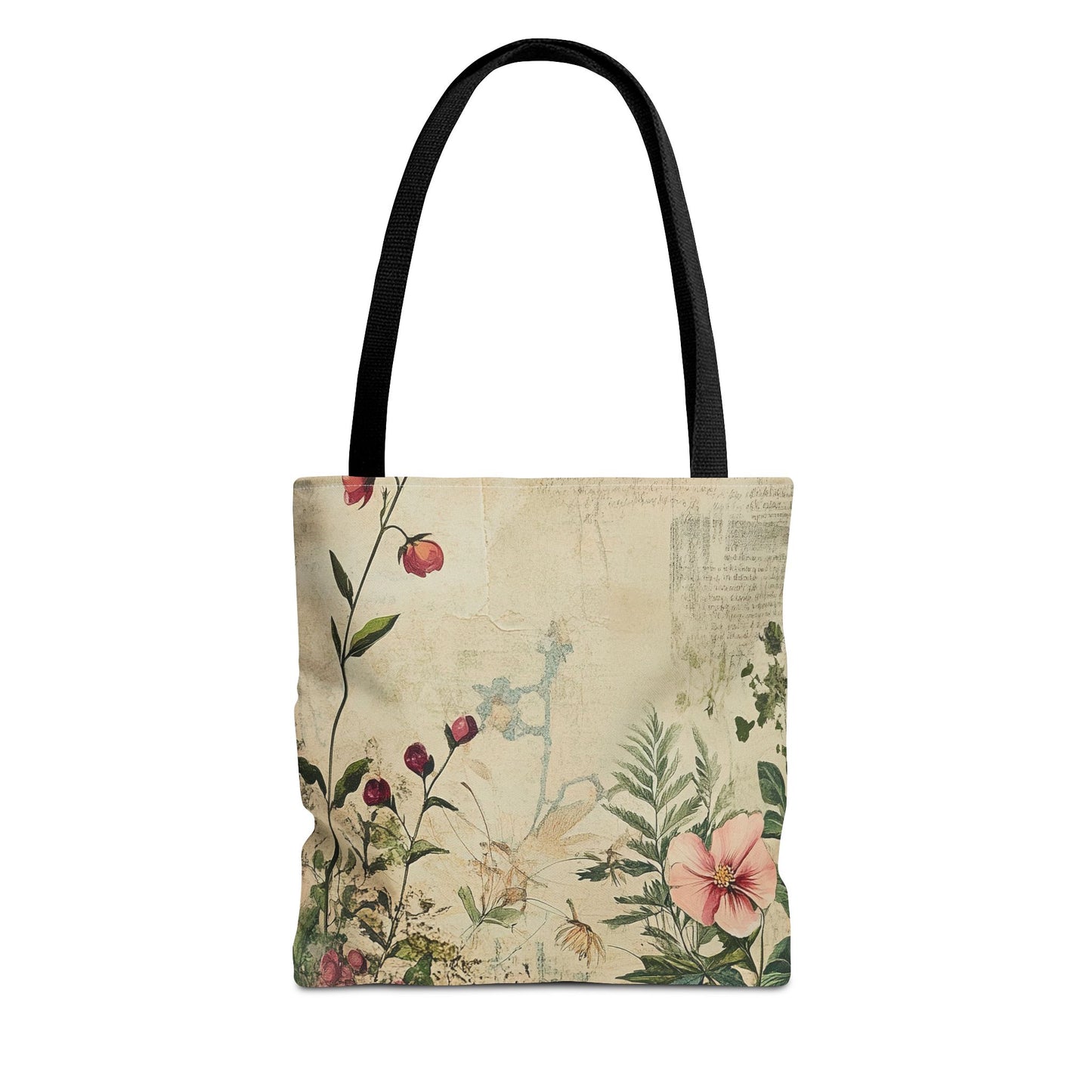 Vintage Floral Tote Bag — Botanical Garden Print AOP