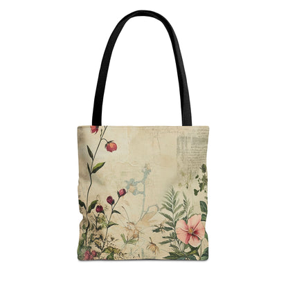 Vintage Floral Tote Bag — Botanical Garden Print AOP