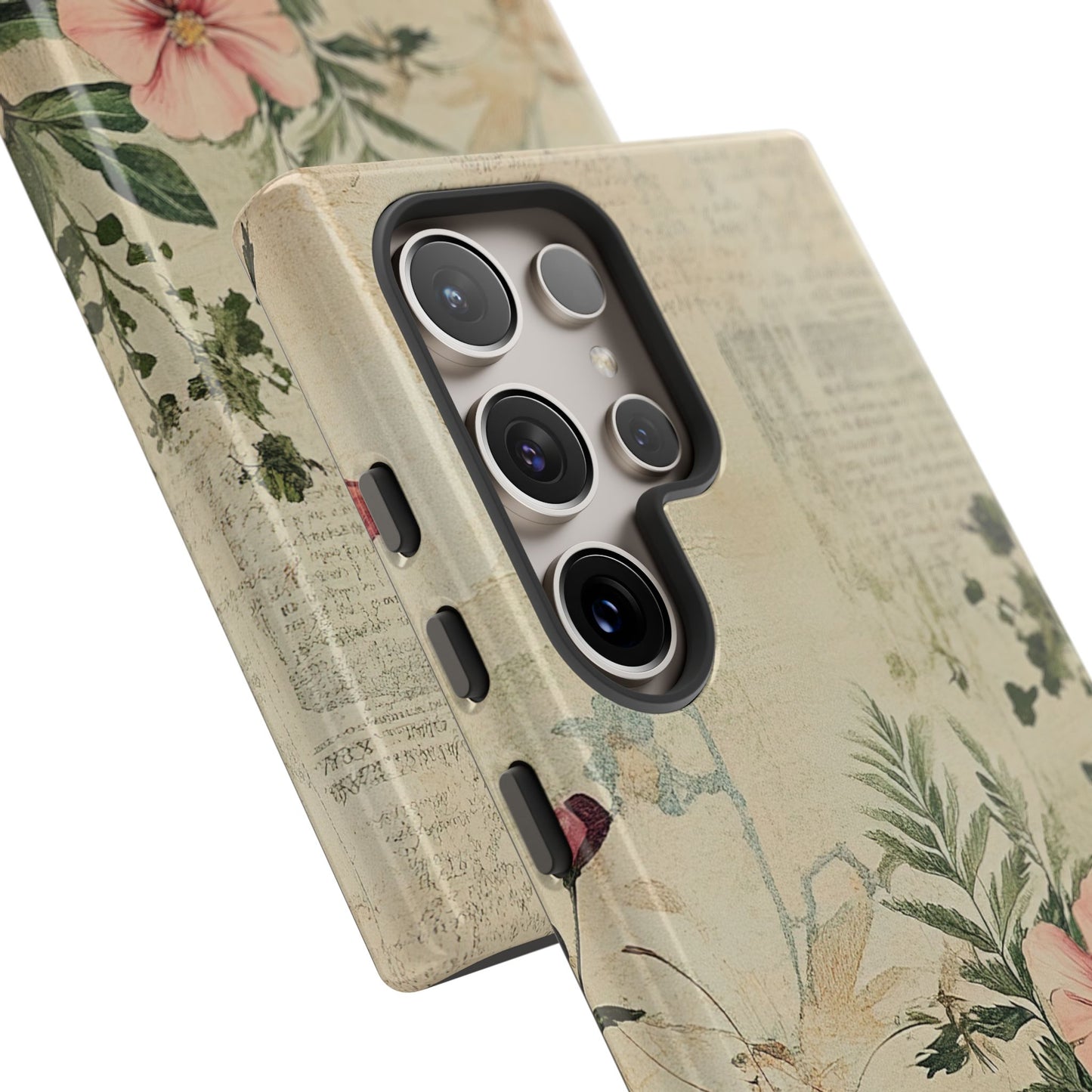 Floral Vintage Tough Case – Botanical Protective Phone Cover,Plants Lovers