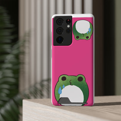 Phone Case With Card Holder frog for animal lovers