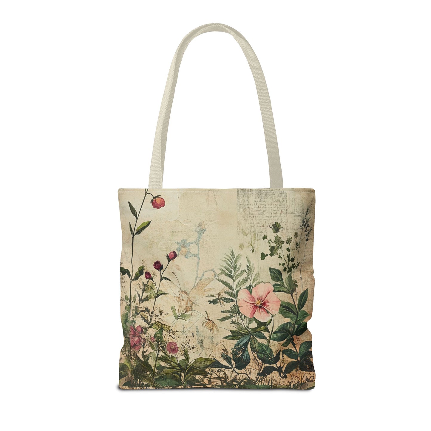 Vintage Floral Tote Bag — Botanical Garden Print AOP
