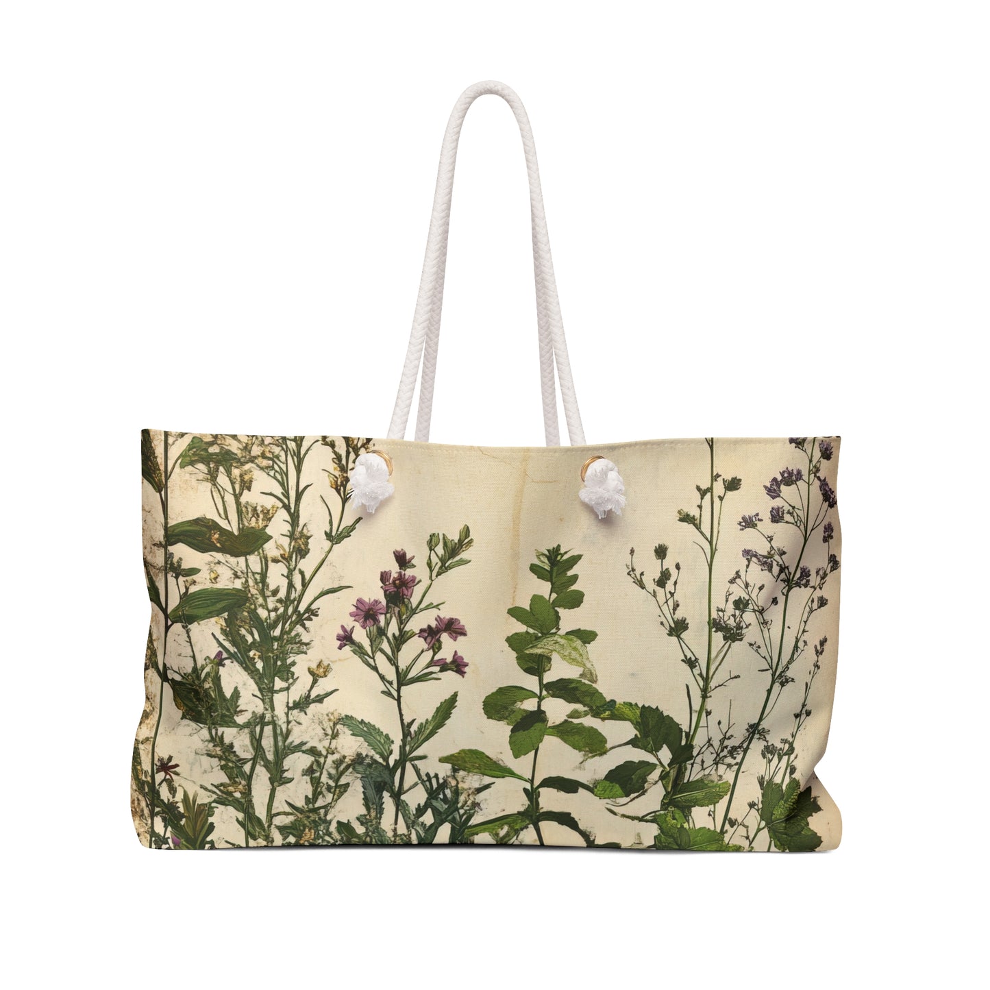 Botanical Weekender Bag — Vintage Floral Travel Tote