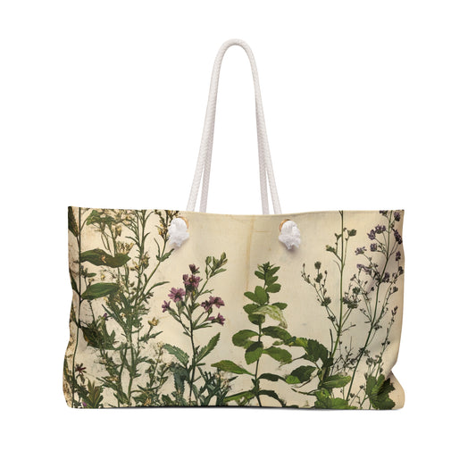Botanical Weekender Bag — Vintage Floral Travel Tote
