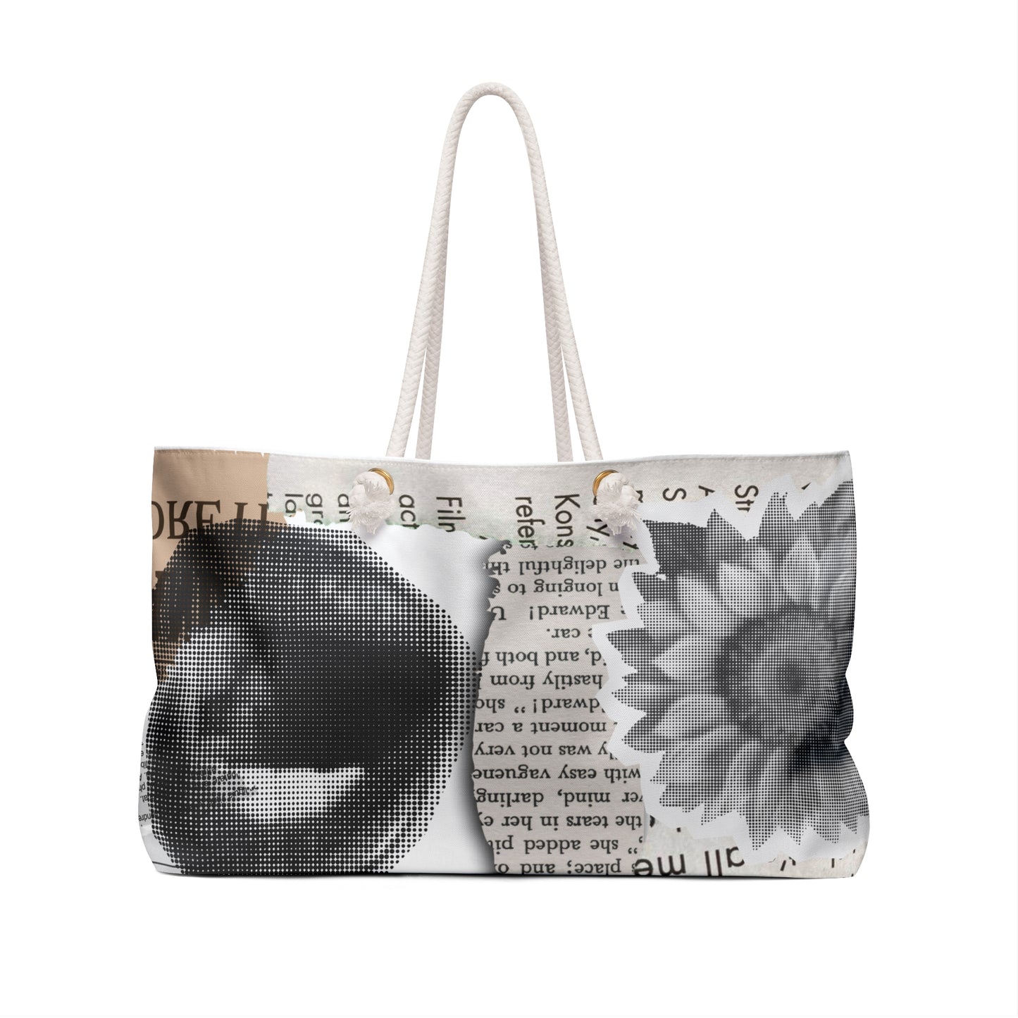 Chic Weekender Bag with Artistic Print, Fashion Tote, Travel Essential, Beach Bag, Stylish Handbag, Gift for Her