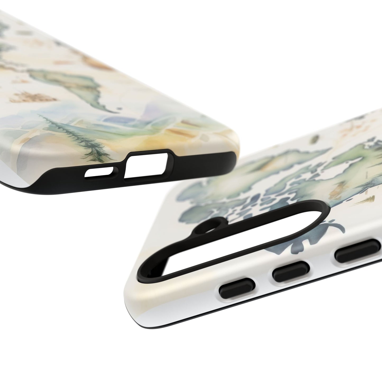Hard Phone Case — Watercolor Fantasy Map Castle Design
