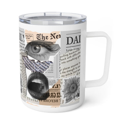 Artistic Insulated Coffee Mug, Creative Gift, Home Decor, Unique Present, Coffee Lovers, Personal Touch