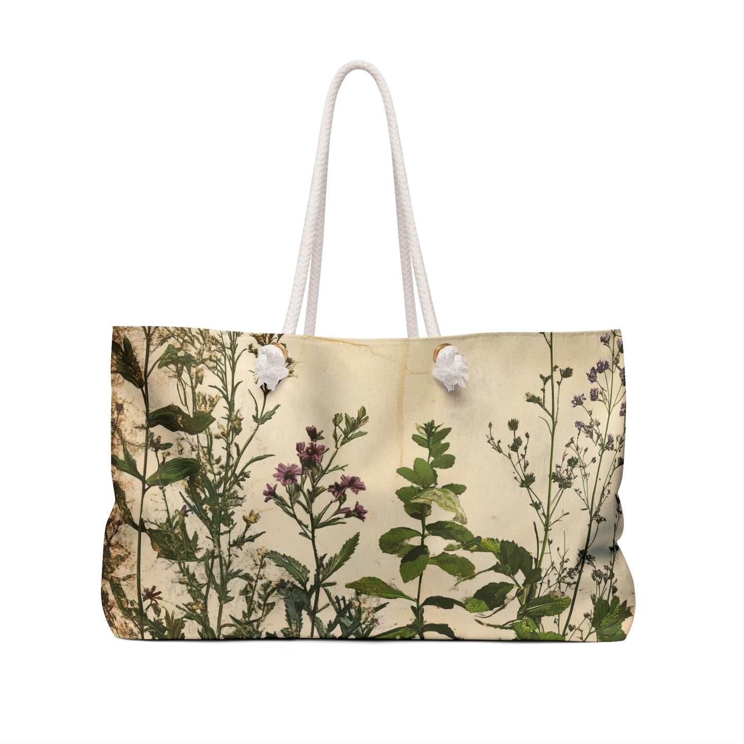 Botanical Weekender Bag — Vintage Floral Travel Tote