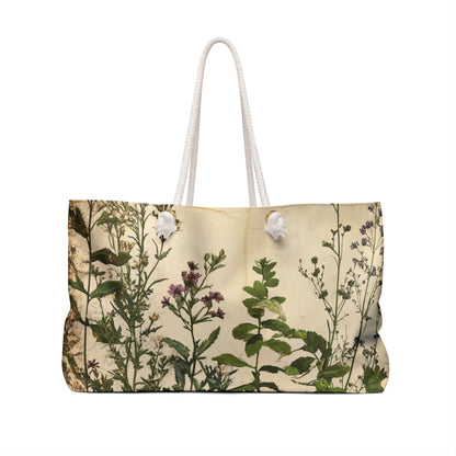 Botanical Weekender Bag — Vintage Floral Travel Tote