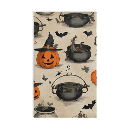 Halloween Hand Towel with Spooky Design, Kitchen Decor, Witchy Home Accent, Autumn Gift, Holiday Decor