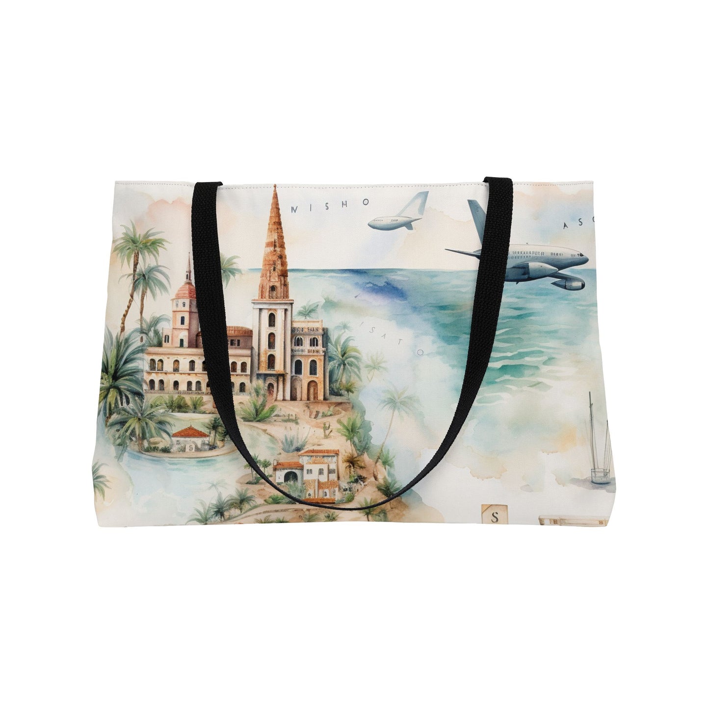 Weekender Tote Bag — Watercolor World Map Travel Tote