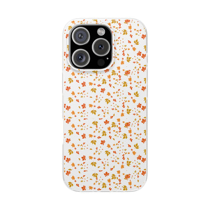 Floral Phone Case | Cute Flexi Case, Customizable Mobile Cover, Holiday Gift for Her, Stylish Tech Accessory, Flower Pattern,Autumn