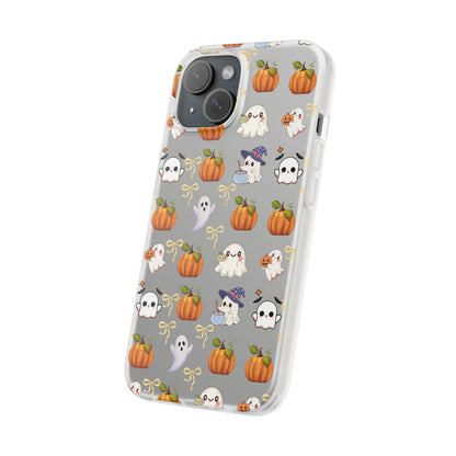Cute Halloween Flexi Cases | Ghosts & Pumpkins Phone Cover, Spooky Gifts, Fall Decor, Horror Lovers, October Celebration