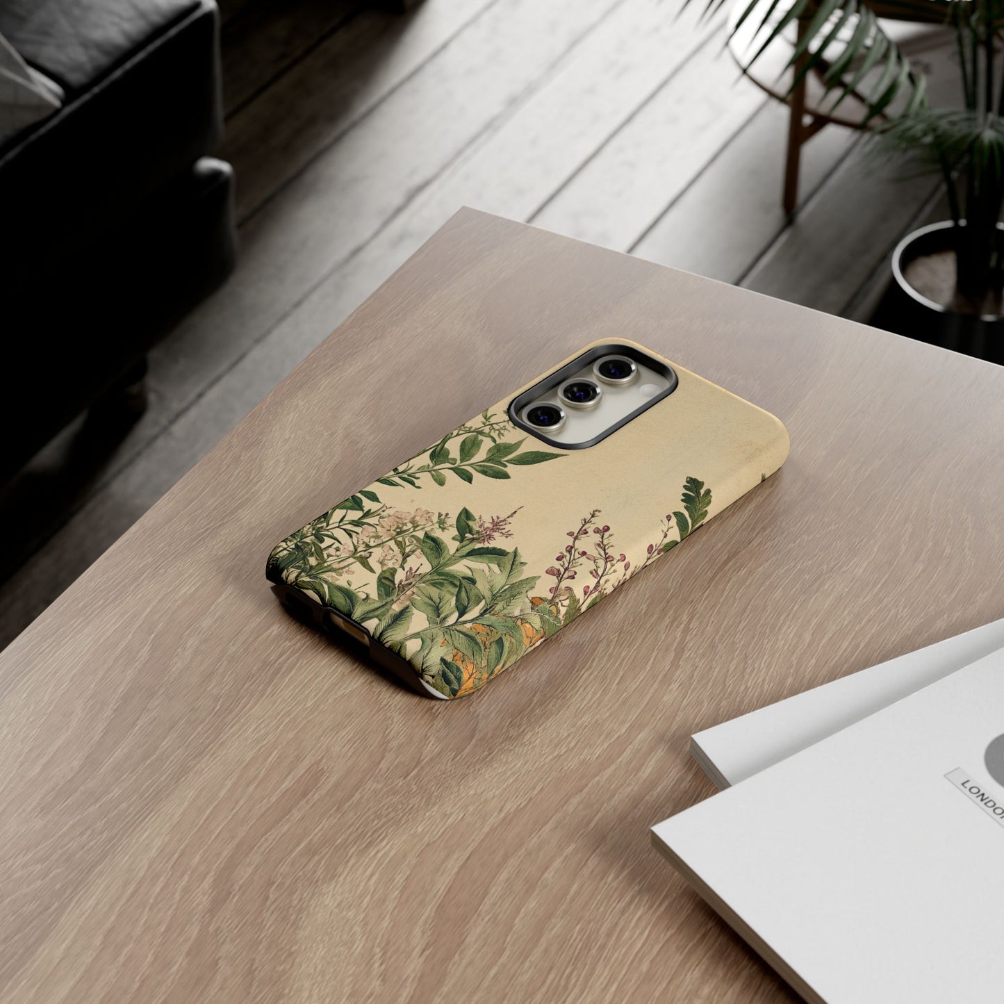 Floral Vintage Tough Case – Botanical Protective Phone Cover,Plants Lovers