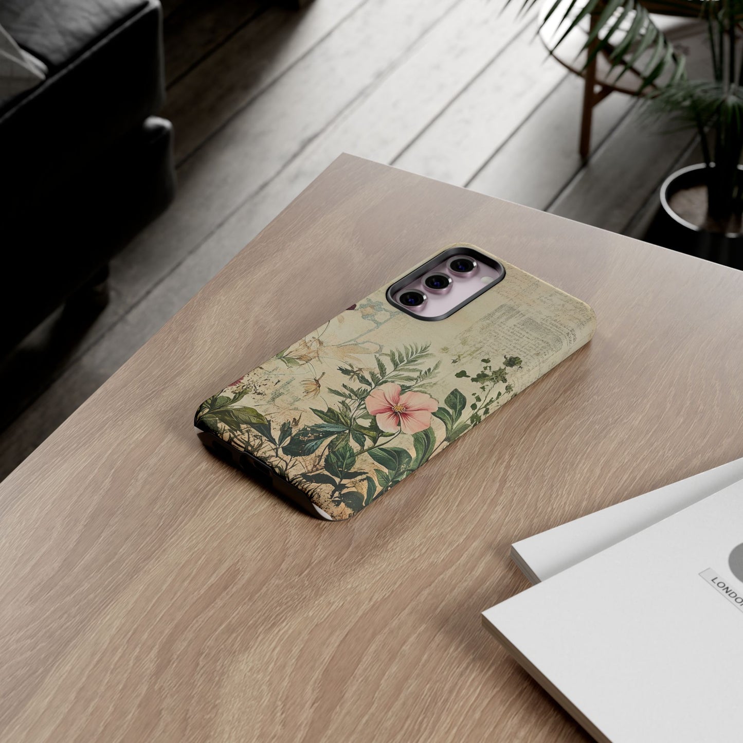 Floral Vintage Tough Case – Botanical Protective Phone Cover,Plants Lovers