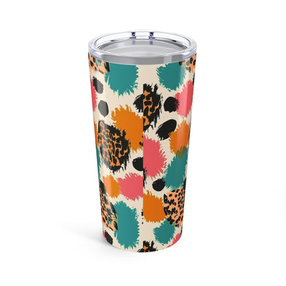 20oz Colorful Leopard Print Tumbler - Insulated Travel Cup