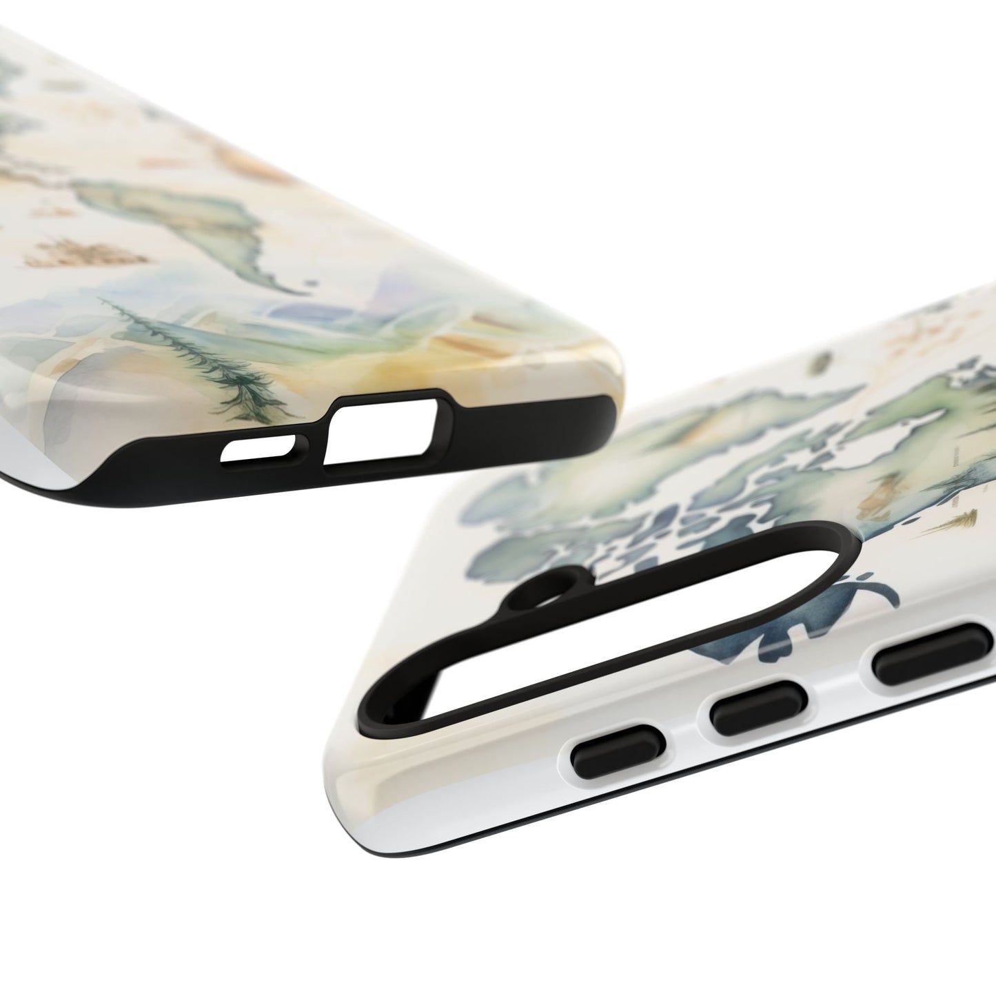 Hard Phone Case — Watercolor Fantasy Map Castle Design
