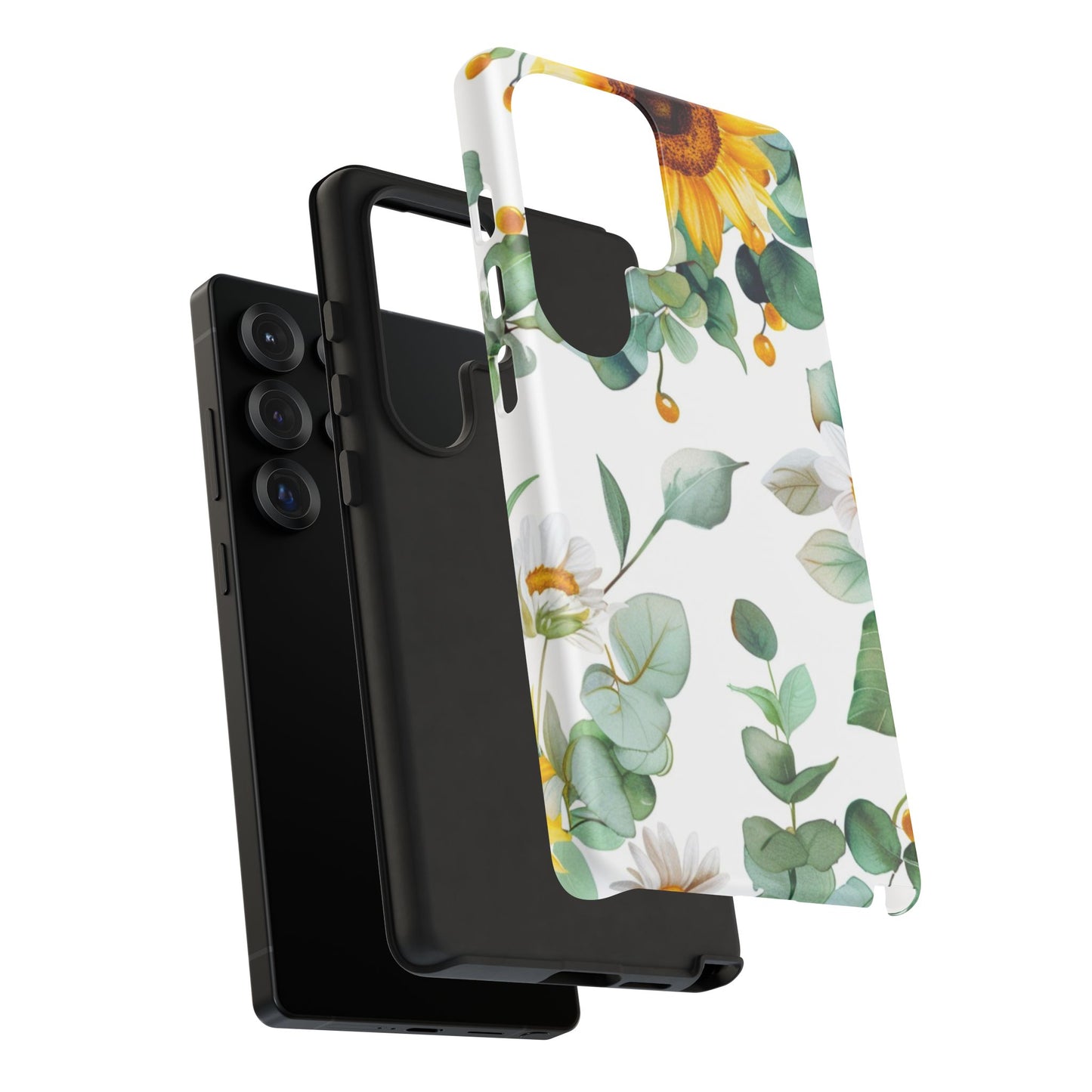 Sunflower & Eucalyptus Tough Phone Case — Protective Floral iPhone Case