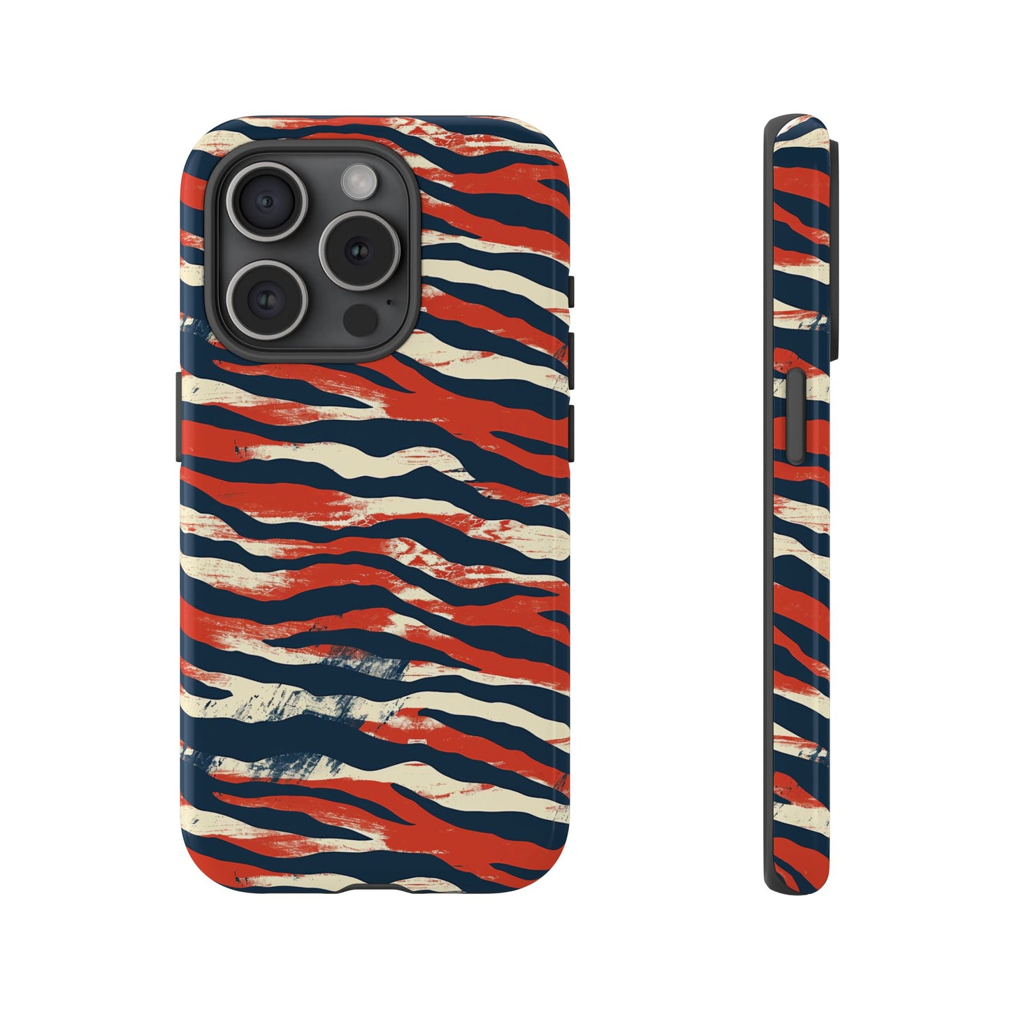 Patriotic Red White Blue Zebra Phone Case,Africa Pattern