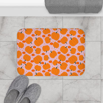 Pumpkin Patch Bath Mat | Autumn Home Decor, Seasonal Bathroom Rug, Harvest, Thanksgiving Gift, Cozy Fall Vibes