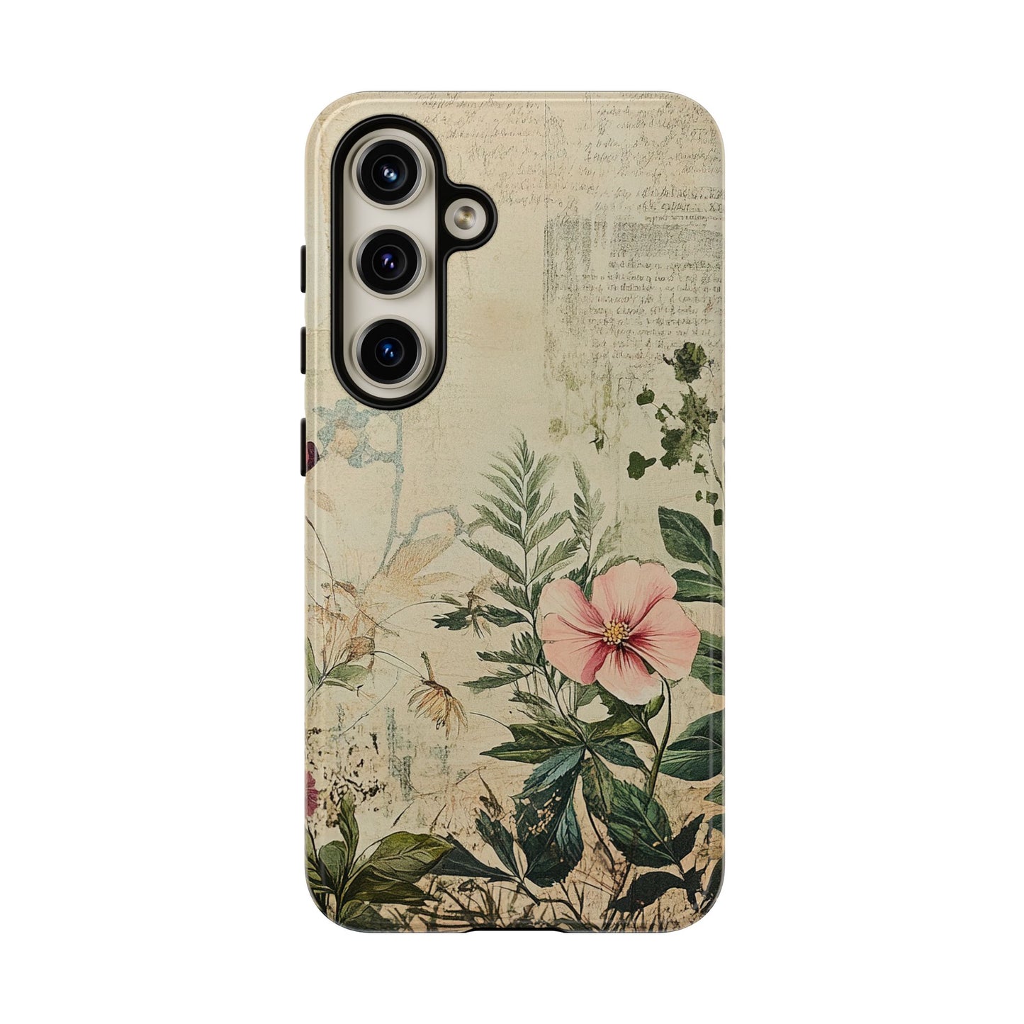 Floral Vintage Tough Case – Botanical Protective Phone Cover,Plants Lovers
